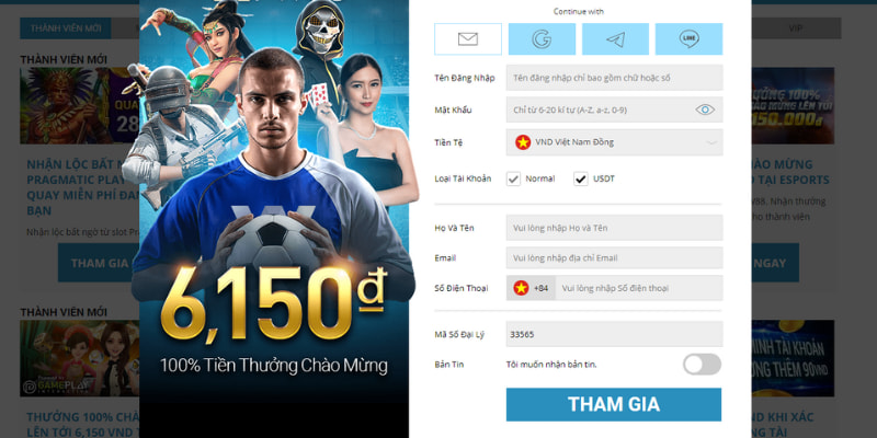 Đăng Ký W88 Nhanh Trên Máy Tính Và Di Động Miễn Phí Lưu ý khi điền thông tin để hệ thống xác minh nhanh chóng